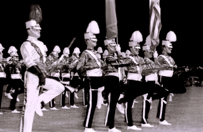 L-R: Ivor Bramley, Guard Captain, Bill McNabb, John Thomas, Al Miller, Mike Powers, Andy Henderson, Toronto Optimists (Rome, NY, 1962)
Photo by Don Daber
Keywords: 1962
