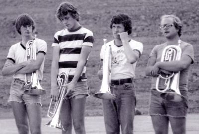 L-R: Greg Wardle, Vic Sciore Jr, Chris White, Jacques Dicaire  (Colorado, 1977)
Photo by Bob Carell
Keywords: 1977