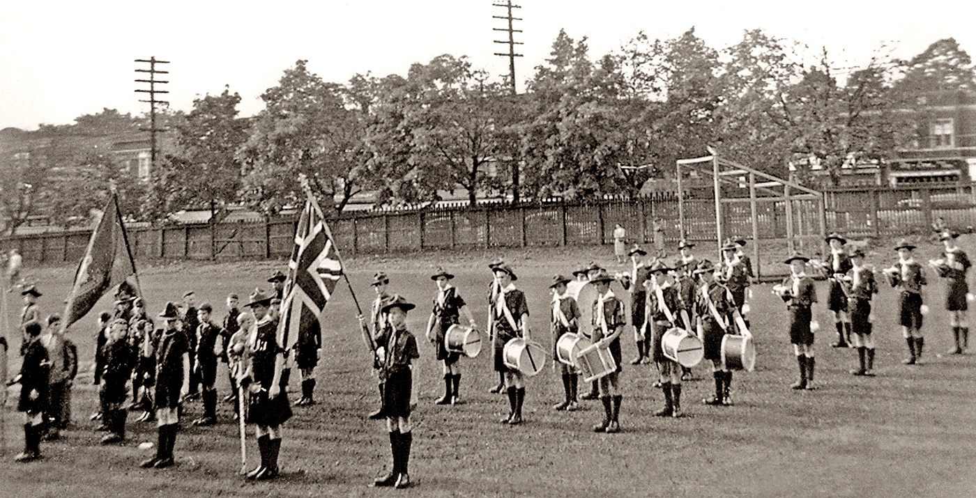 photo of the 18th Scout Troop Band in 1952